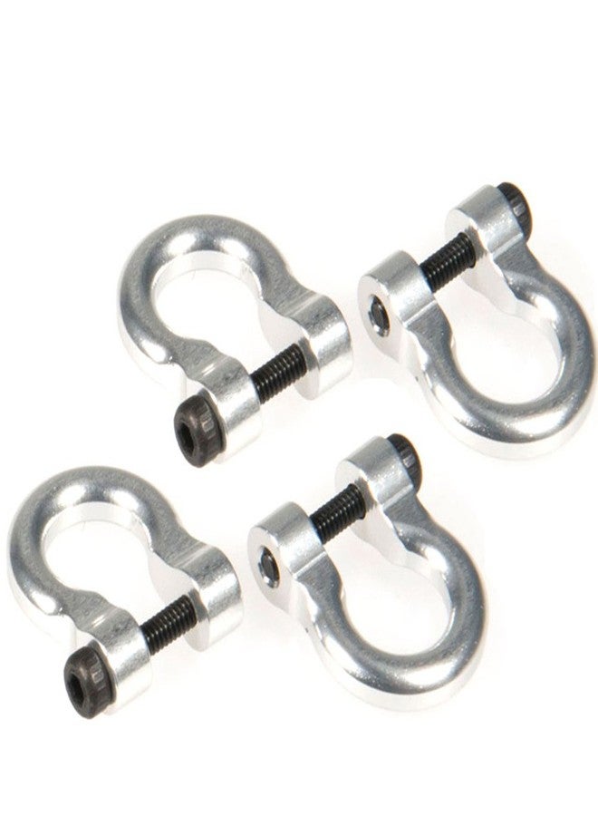 QUE-T 4 Pcs Aluminum Tow Shackle for 1/10 Scale TRX-4 Crawler Car (Silver) - Image 2